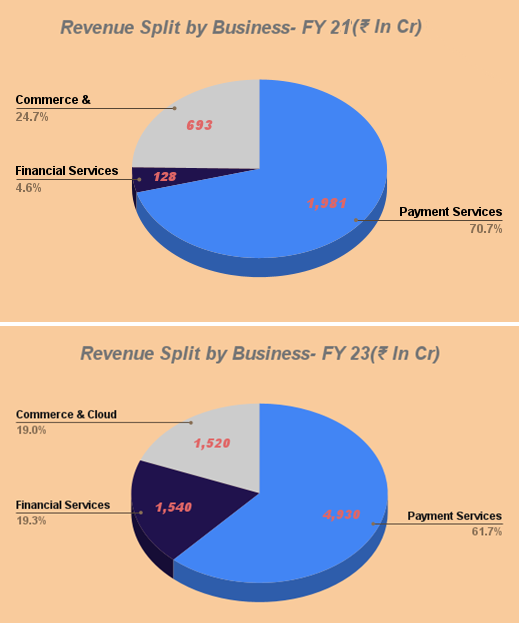 paytm - share of financial services business